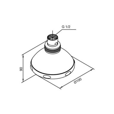 DAMIXA Лейка для верхнего душа Practical Cone (765660000)